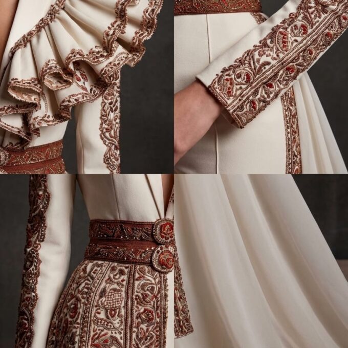 Velvet Nude Royale Abaya